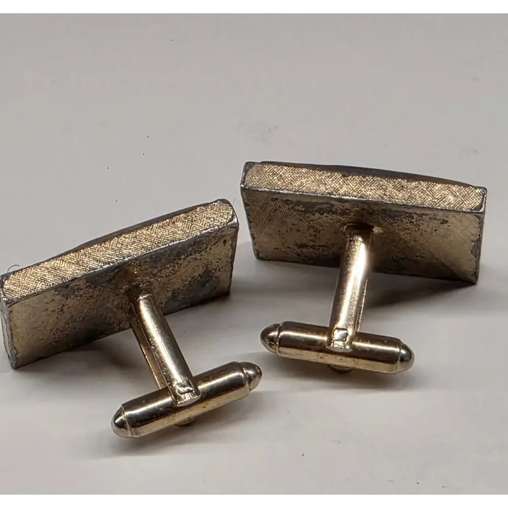 Vintage Dante Sailfish Scene Hand Engraved Silver Tone Cufflinks 1